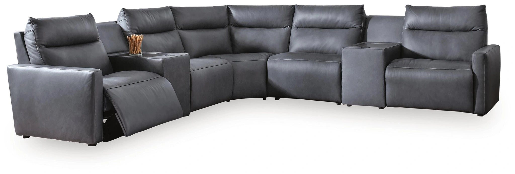 Five Star Furniture - ModZ Power Reclining Sectional with Audio Consoles