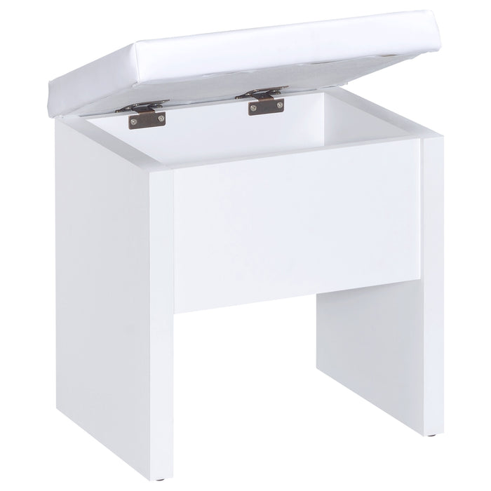 Five Star Furniture - Harvey Makeup Vanity Table with Mirror and Stool