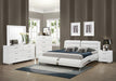 Five Star Furniture - Jeremaine 5-piece Eastern King Bedroom Set Glossy White image