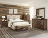 Five Star Furniture - Devon 4-piece Upholstered Full Bedroom Set Beige and Burnished Oak image