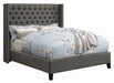 Five Star Furniture - Bancroft Demi-wing Upholstered Full Bed Grey image