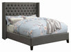 Five Star Furniture - Bancroft Demi-wing Upholstered Queen Bed Grey image