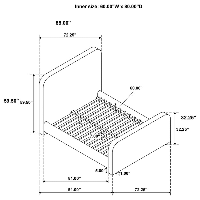 Five Star Furniture - Wren Panel Platform Bed