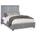 Five Star Furniture - Arles Queen Vertical Channeled Tufted Bed Grey image