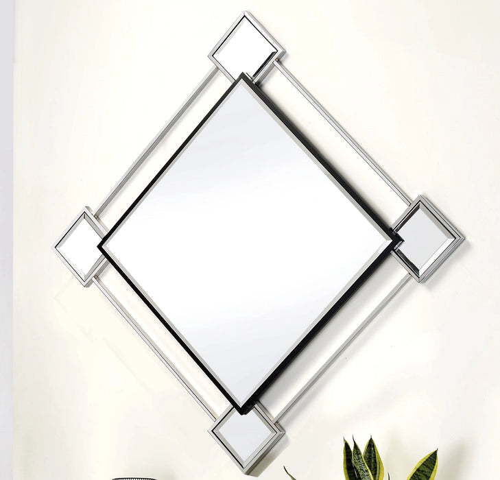 Five Star Furniture - Asbury Mirrored & Chrome Accent Mirror (Wall)