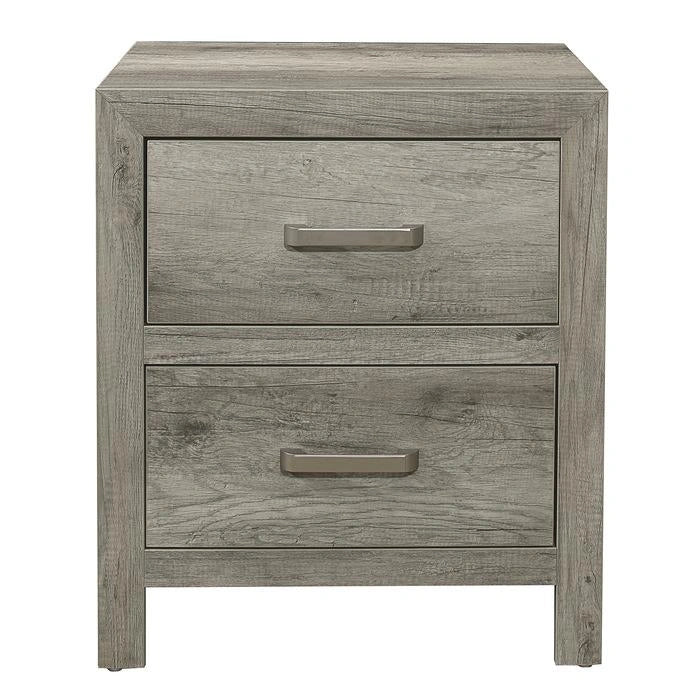 Five Star Furniture - Mandan 2 Drawer Nightstand in Weathered Gray 1910GY-4