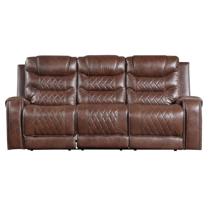 Five Star Furniture - Putnam Power Double Reclining Sofa with Drop-Down in Brown 9405BR-3PW