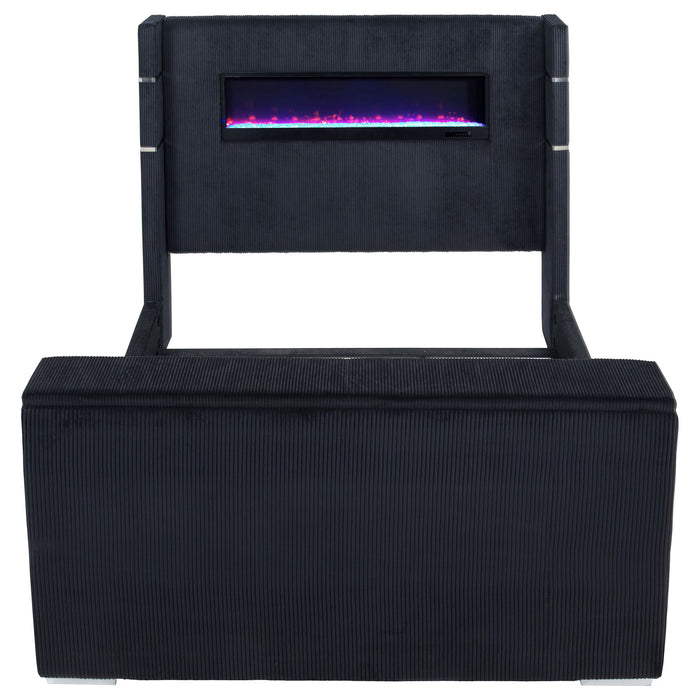 Five Star Furniture - Tisdall Wingback TV Bed with Flame Visualizer