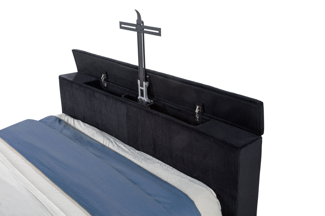 Five Star Furniture - Tisdall Wingback TV Bed with Flame Visualizer