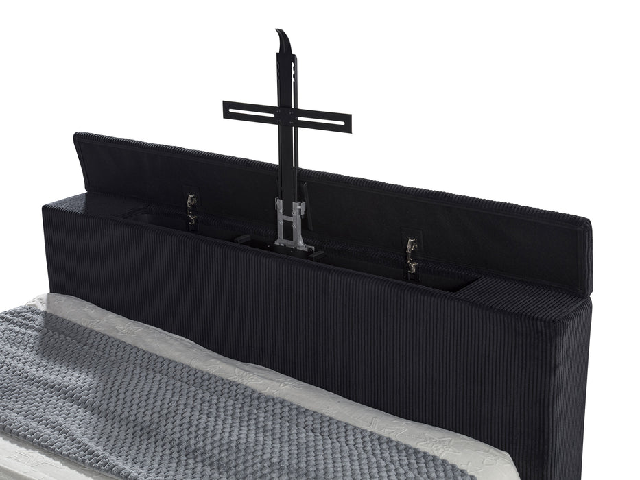 Five Star Furniture - Tisdall Wingback TV Bed with Flame Visualizer