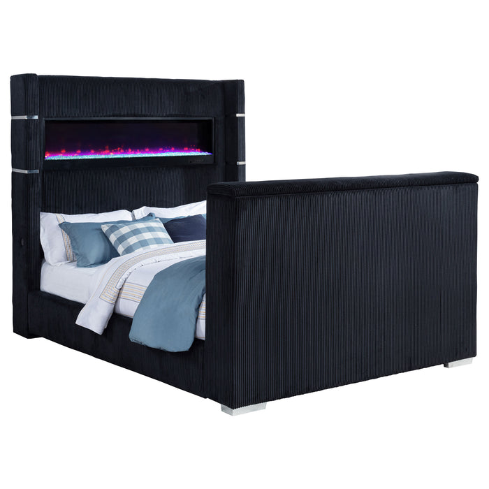 Five Star Furniture - Tisdall Wingback TV Bed with Flame Visualizer