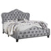 Five Star Furniture - Bella California King Upholstered Tufted Panel Bed Grey image