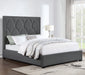 Five Star Furniture - Bowfield Upholstered Bed with Nailhead Trim Charcoal image