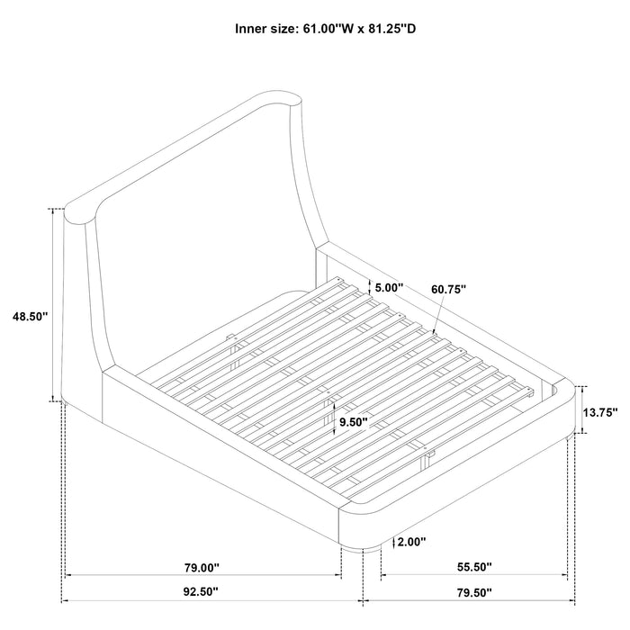 Five Star Furniture - Rennes Wingback Platform Bed