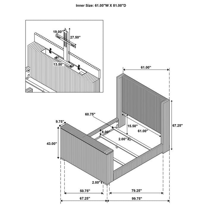 Five Star Furniture - Centergrove Wingback TV Bed