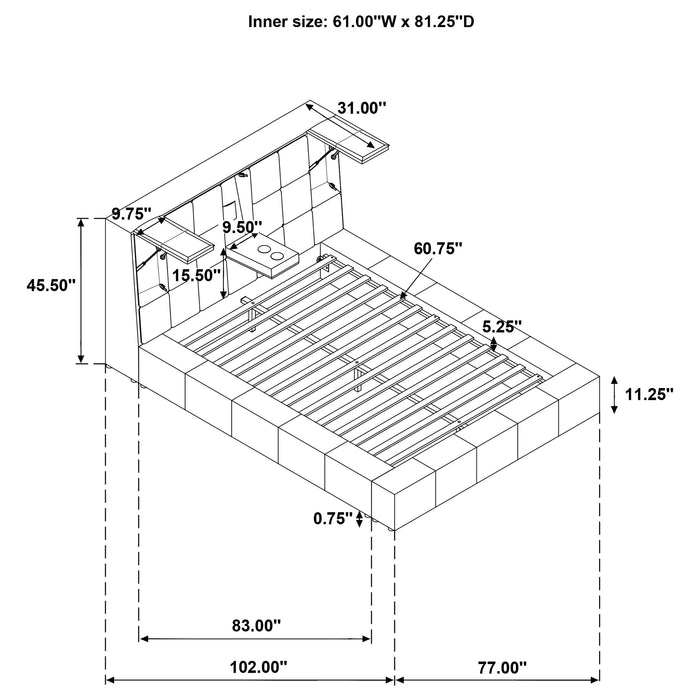 Five Star Furniture - Dreux Panel Platform Bed