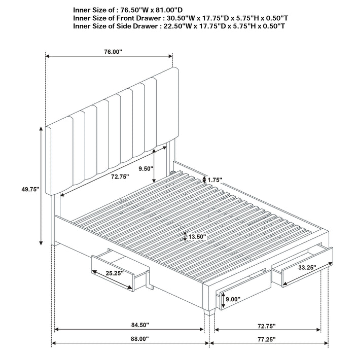 Five Star Furniture - Wheatland Panel Platform Storage Bed