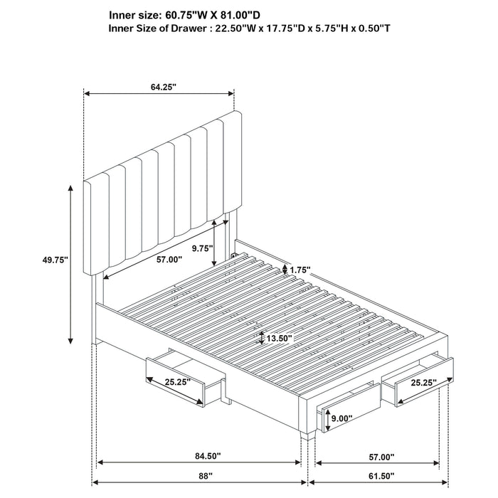 Five Star Furniture - Wheatland Panel Platform Storage Bed