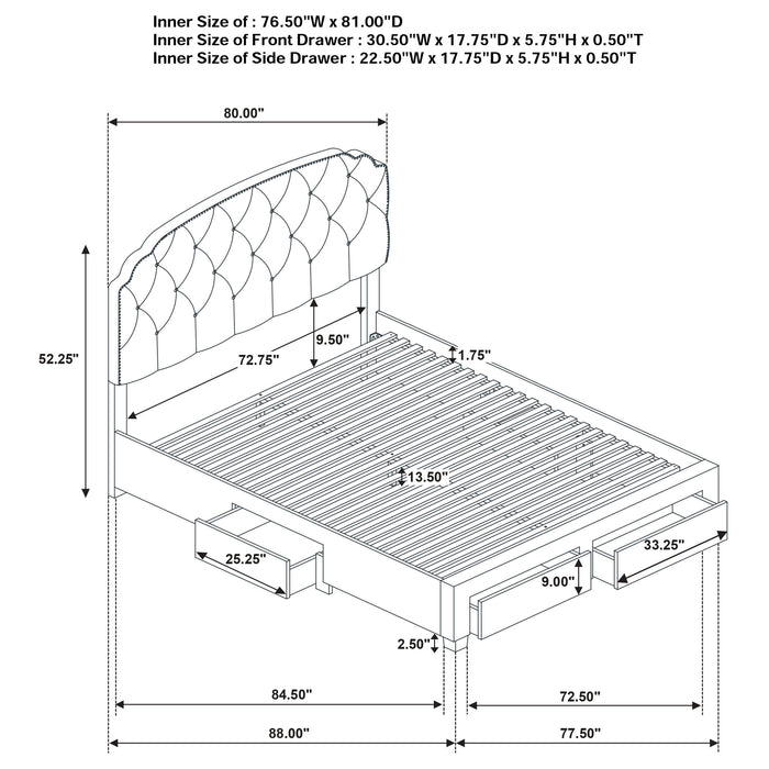 Five Star Furniture - Marianna Panel Platform Storage Bed