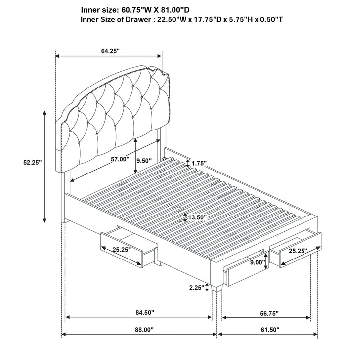 Five Star Furniture - Marianna Panel Platform Storage Bed