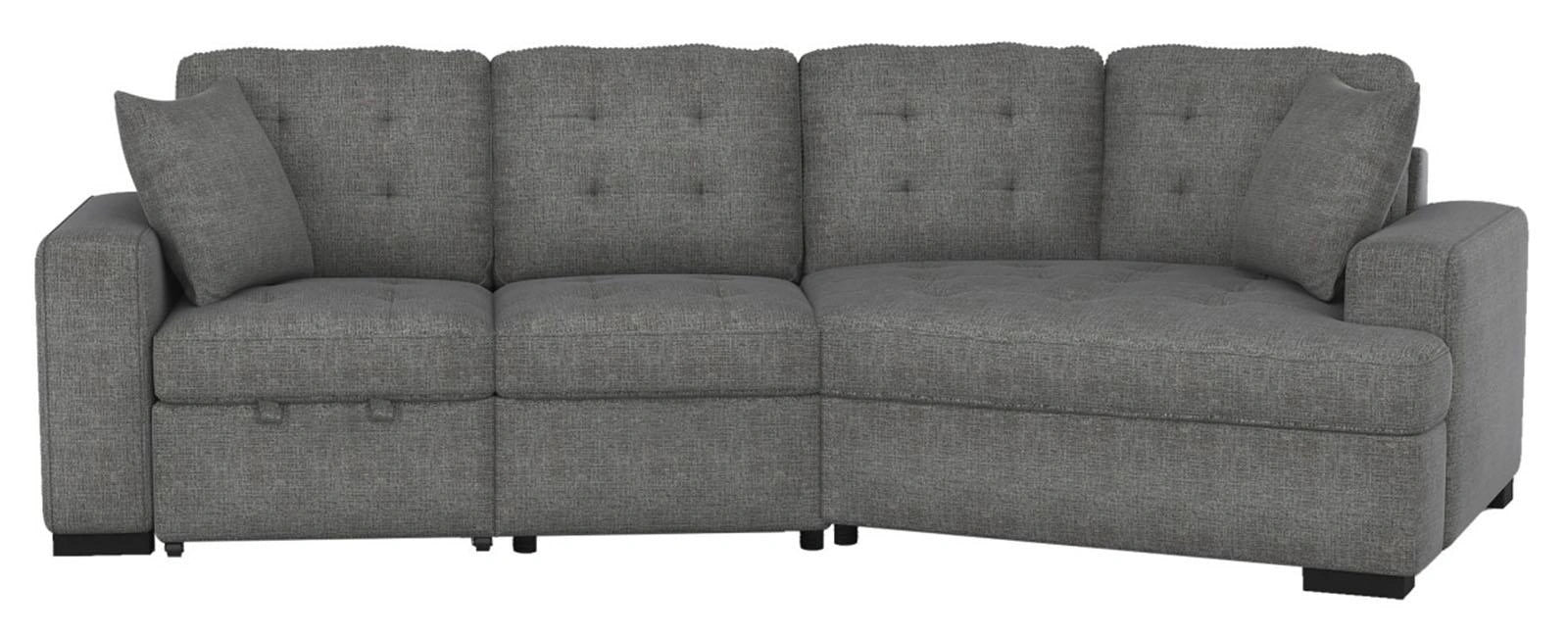Five Star Furniture - Logansport Right Side Cuddler with 1 Pillow in Gray 9401GRY-RU