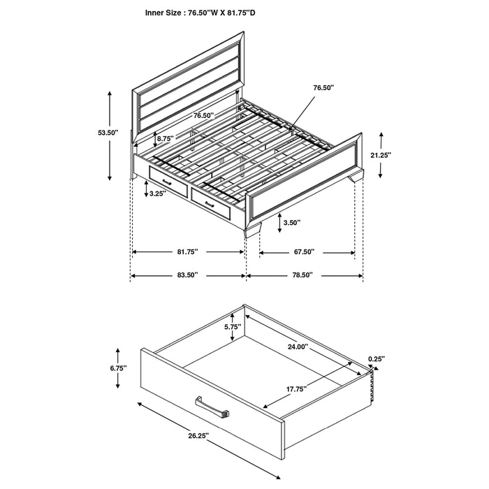 Five Star Furniture - Kauffman Panel Platform Storage Bed