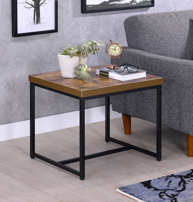 Five Star Furniture - Bob Weathered Oak & Black End Table