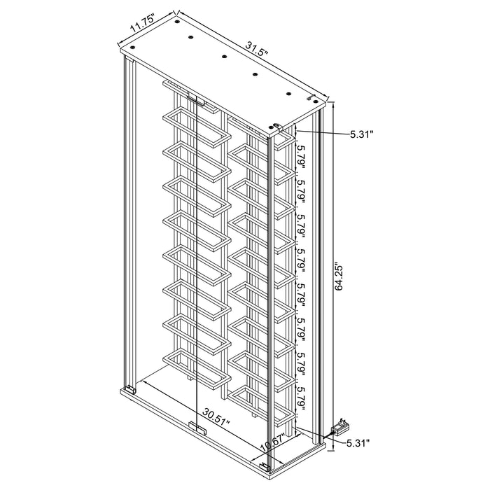 Five Star Furniture - Montara Wine Cabinet with LED Lighting