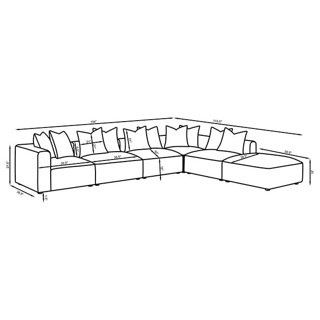Five Star Furniture - Jennifer Modular Sectional Sofa
