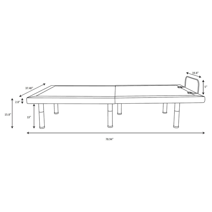 Five Star Furniture - Negan Eastern King, E.King, Queen, & Twin XL Adjustable Bed Base Grey and Black