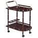 Five Star Furniture - Palmer 2-tier Serving Cart Merlot and Brass image