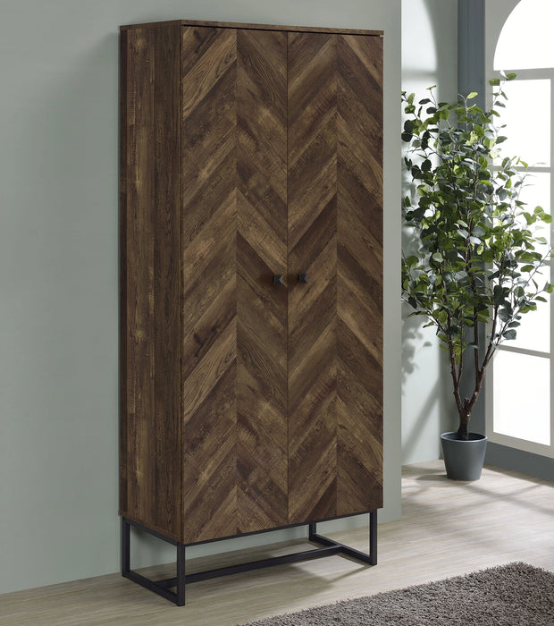 Five Star Furniture - Carolyn 2-door Accent Cabinet Rustic Oak and Gunmetal
