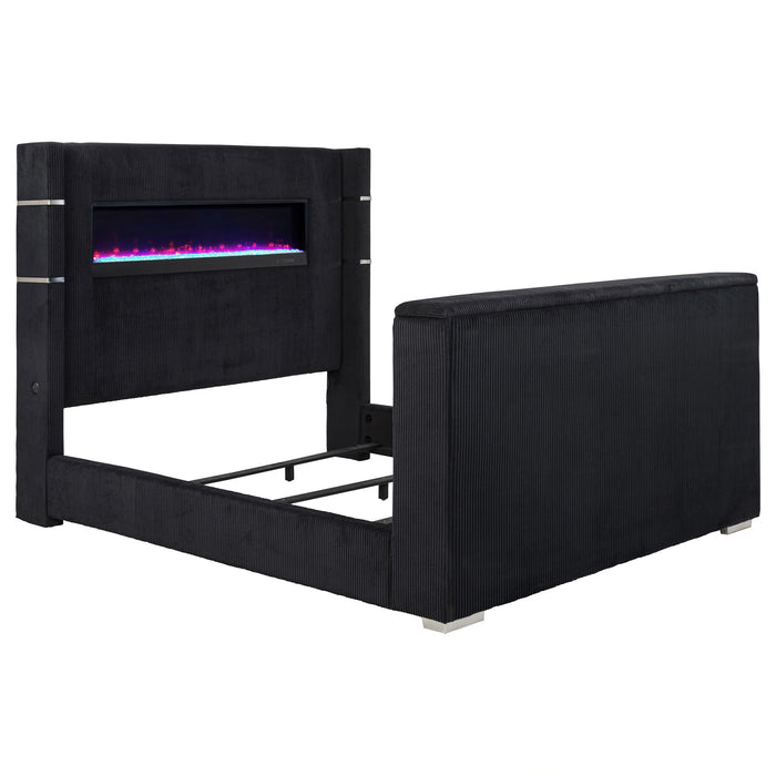 Five Star Furniture - Tisdall Wingback TV Bed with Flame Visualizer