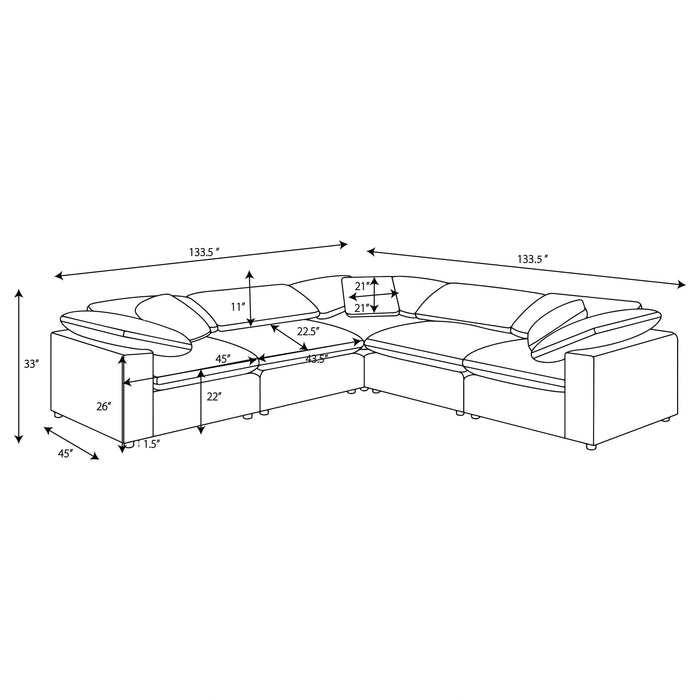 Five Star Furniture - Raleigh Modular Sectional Sofa
