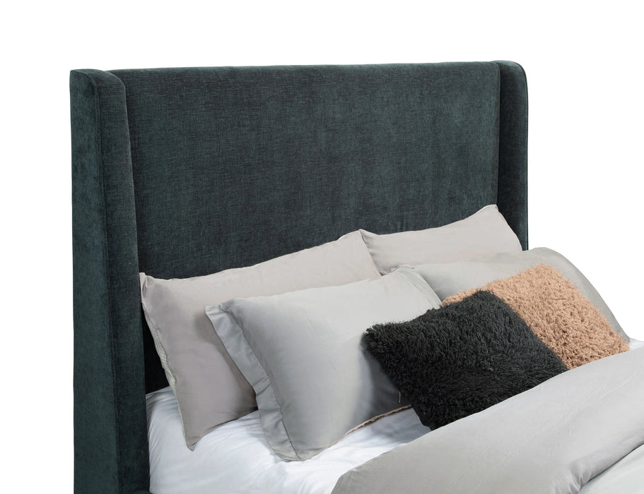 Five Star Furniture - Preston Wingback Bed with Flame Visualizer and Bluetooth Speaker