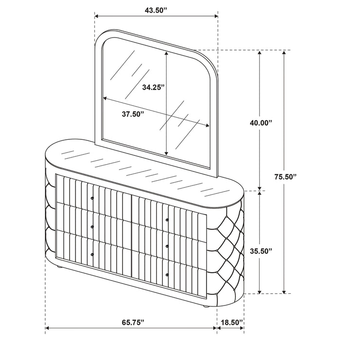 Five Star Furniture - Sonya Dresser with Mirror