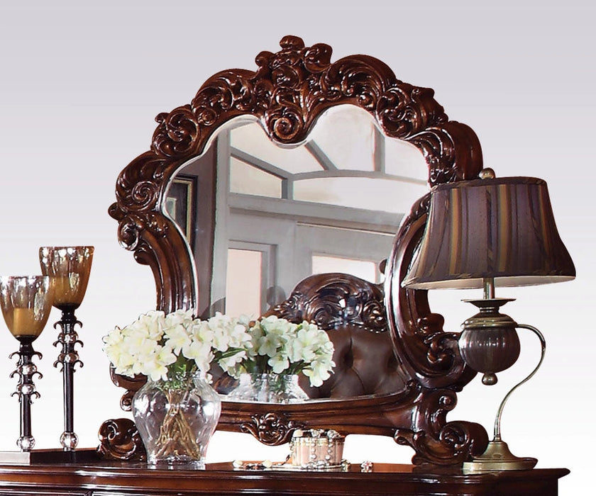Five Star Furniture - Acme Vendome Landscape Mirror with Intricate Details in Cherry 22004