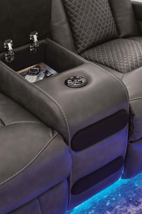 Five Star Furniture - Fyne-Dyme Power Reclining Loveseat with Console