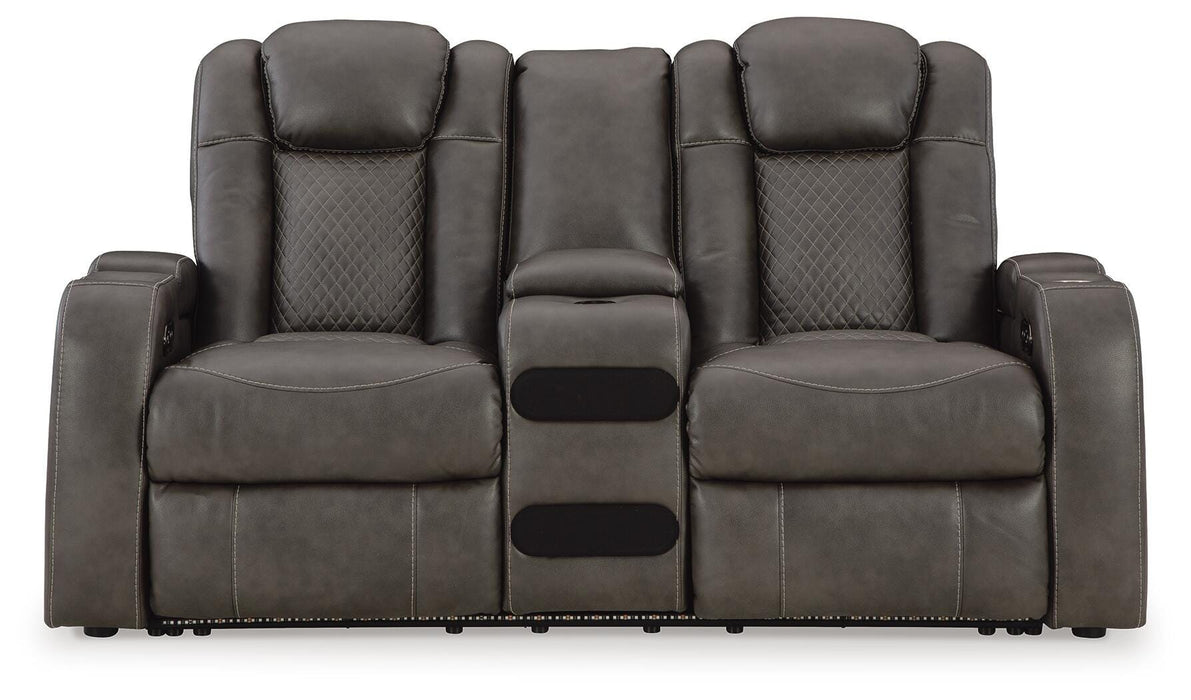 Five Star Furniture - Fyne-Dyme Power Reclining Loveseat with Console
