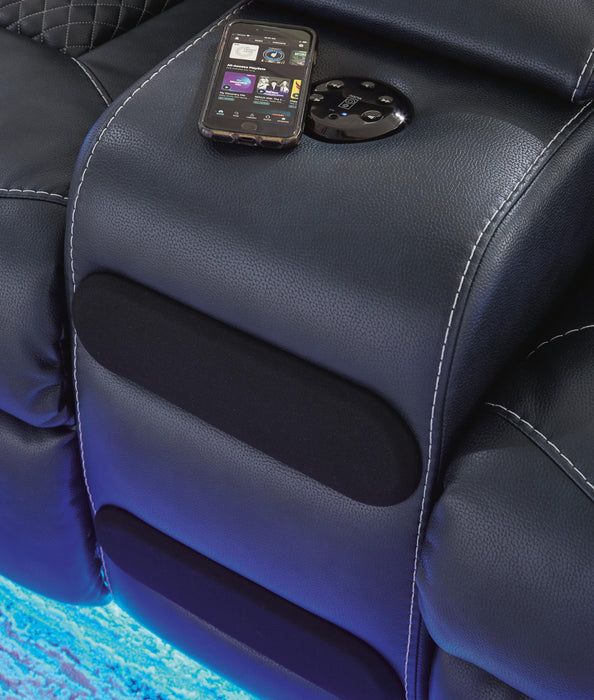 Five Star Furniture - Fyne-Dyme Power Reclining Loveseat with Console