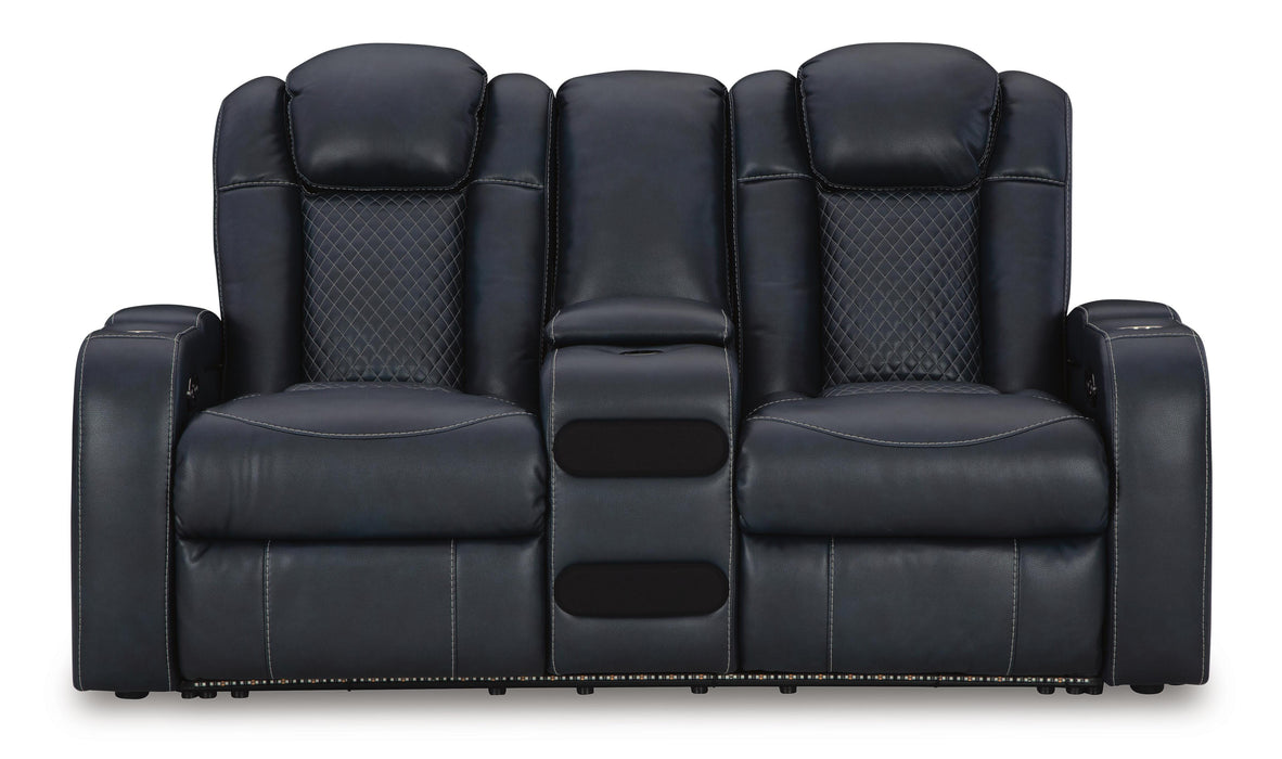 Five Star Furniture - Fyne-Dyme Power Reclining Loveseat with Console
