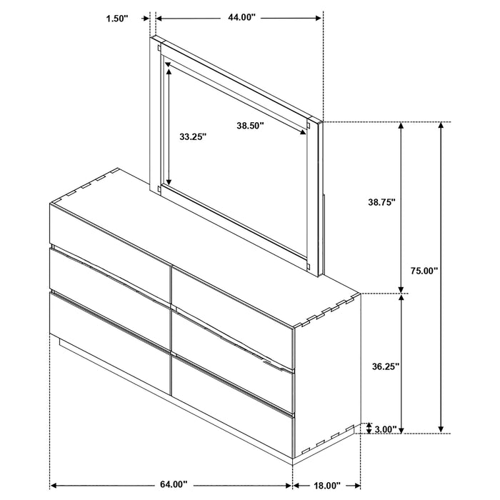 Five Star Furniture - Winslow Dresser with Mirror