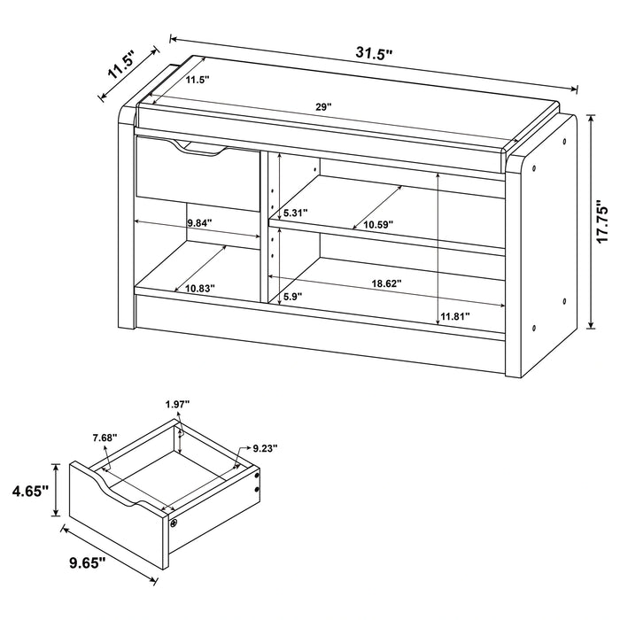 Five Star Furniture - Arrington Storage Bench
