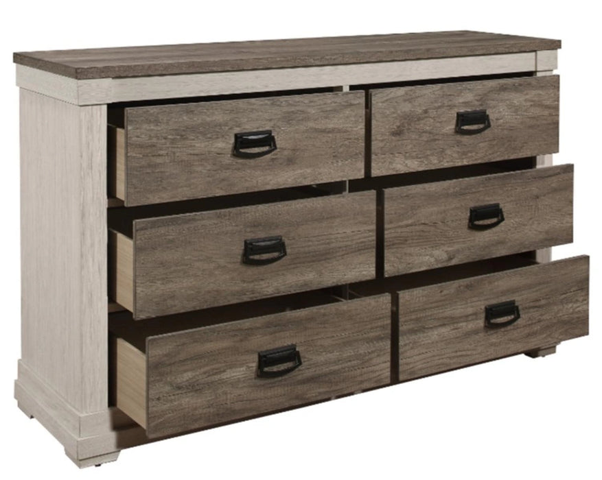Five Star Furniture - Arcadia Dresser in White & Weathered Gray 1677-5