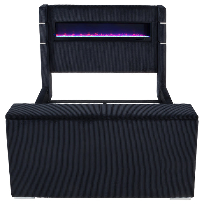 Five Star Furniture - Tisdall Wingback TV Bed with Flame Visualizer