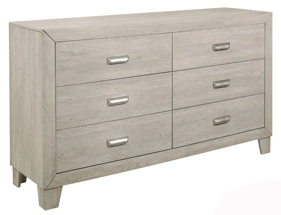 Five Star Furniture - Quinby 6 Drawer Dresser in Light Brown 1525-5