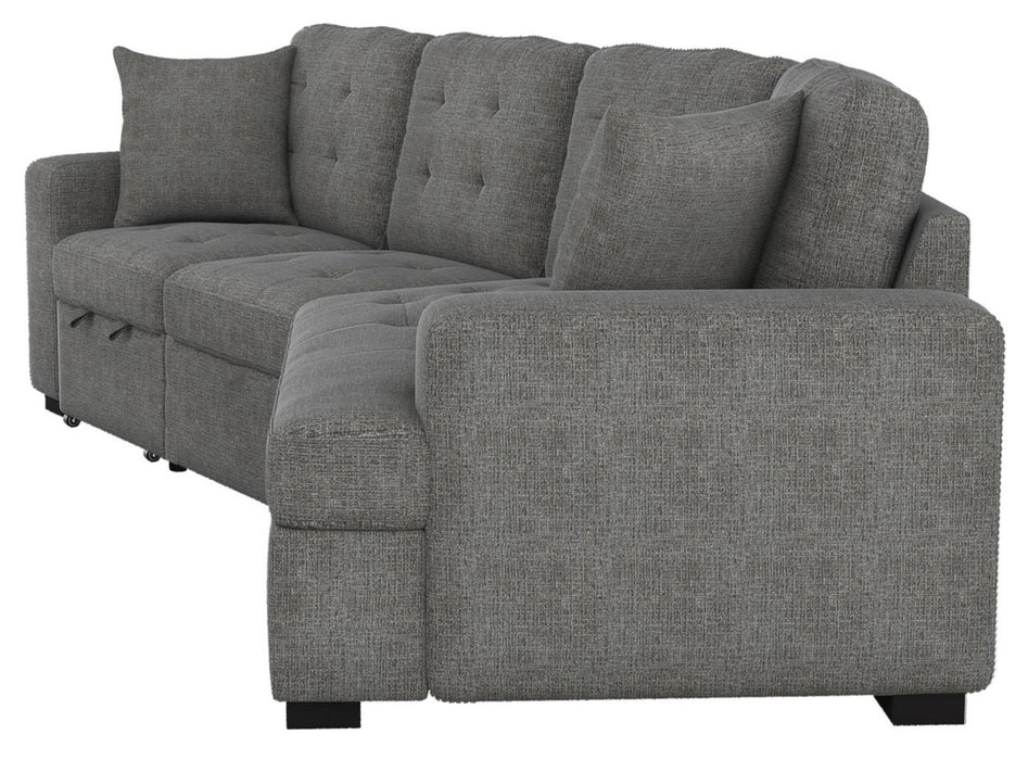 Five Star Furniture - Logansport Right Side Cuddler with 1 Pillow in Gray 9401GRY-RU