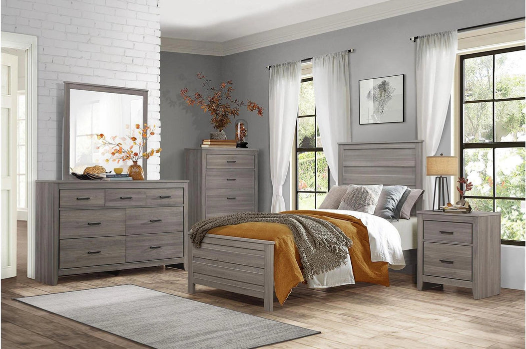 Five Star Furniture - Waldorf 2 Drawer Nightstand in Dark Gray 1902-4