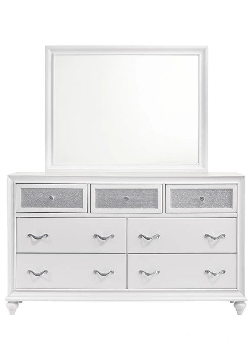 Five Star Furniture - Barzini Rectangle Dresser Mirror White