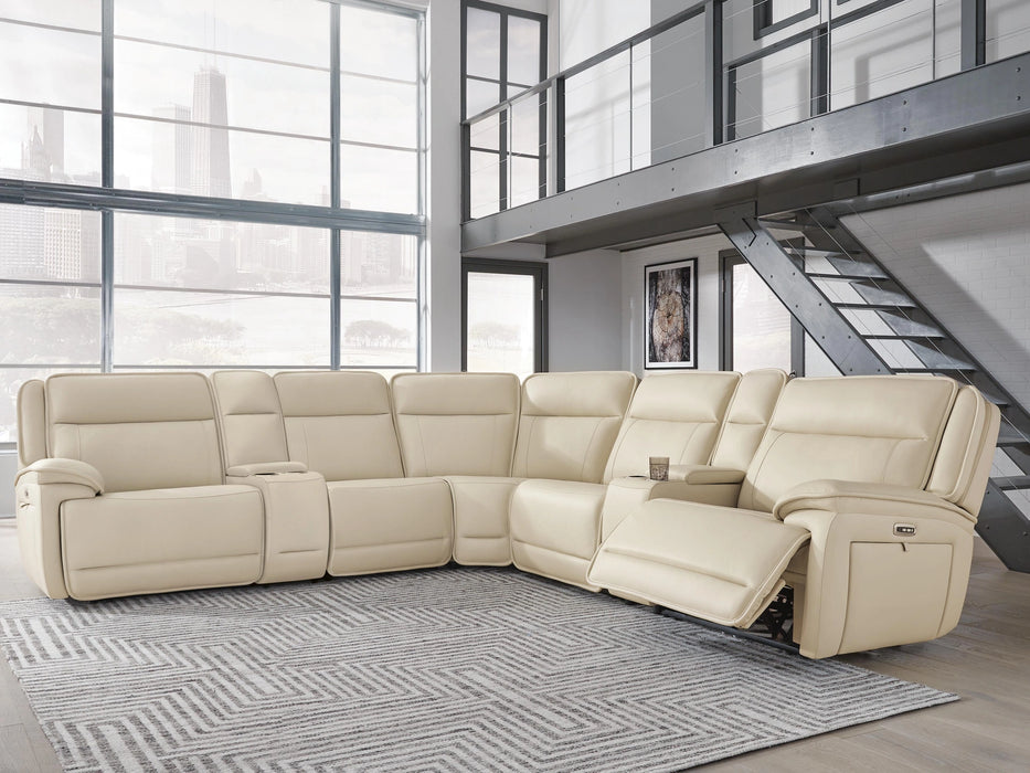 Five Star Furniture - Double Deal Reclining Sectional with 2 Consoles